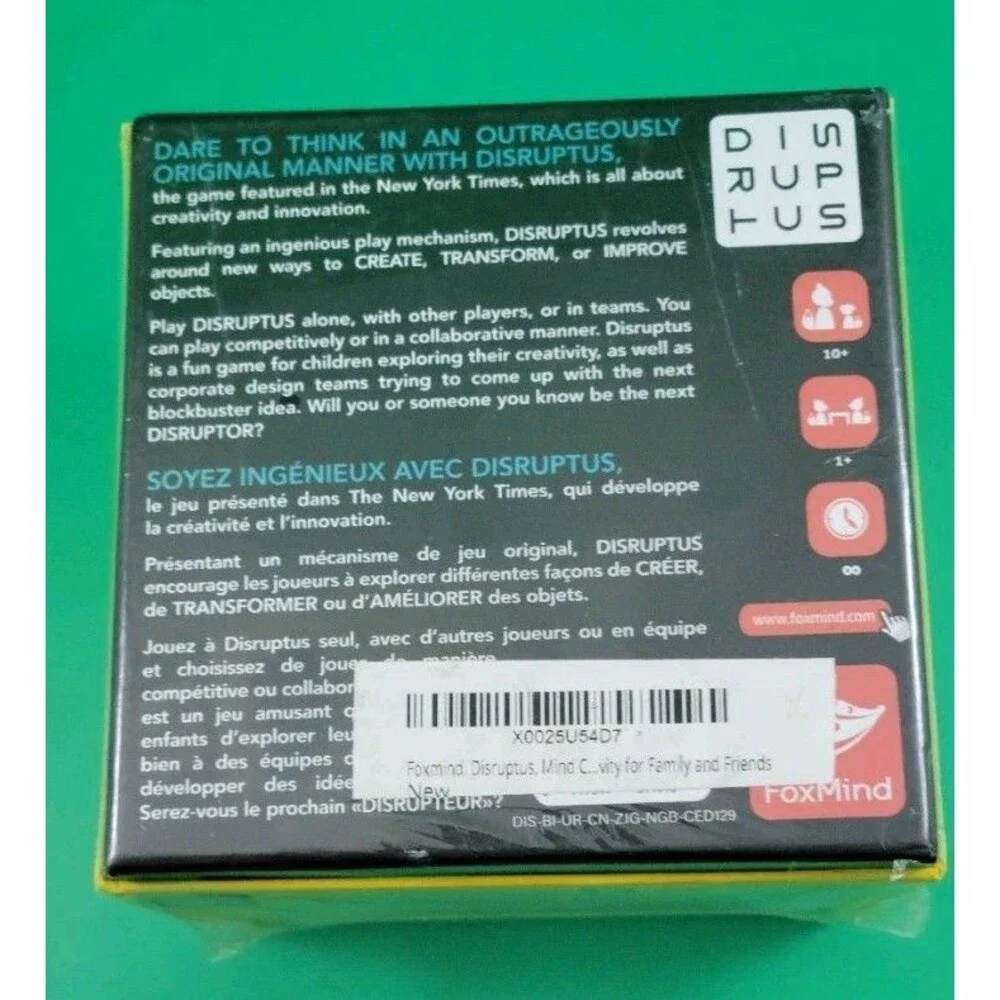 DISRUPTUS byFoxMind Games Ages 10+ - Designed To Open Every Mind